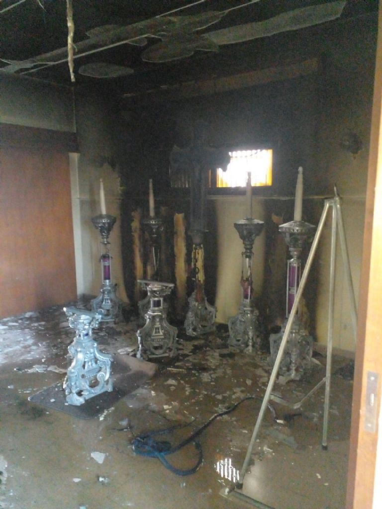 Se incendió una sala velatoria mientras despedían los restos de una mujer
