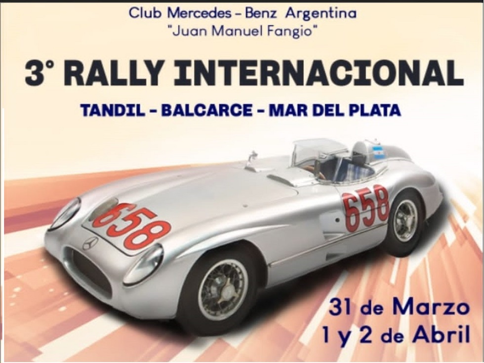 Llega a Balcarce la tercera edición del Rally Internacional Mercedes Benz “Juan Manuel Fangio”