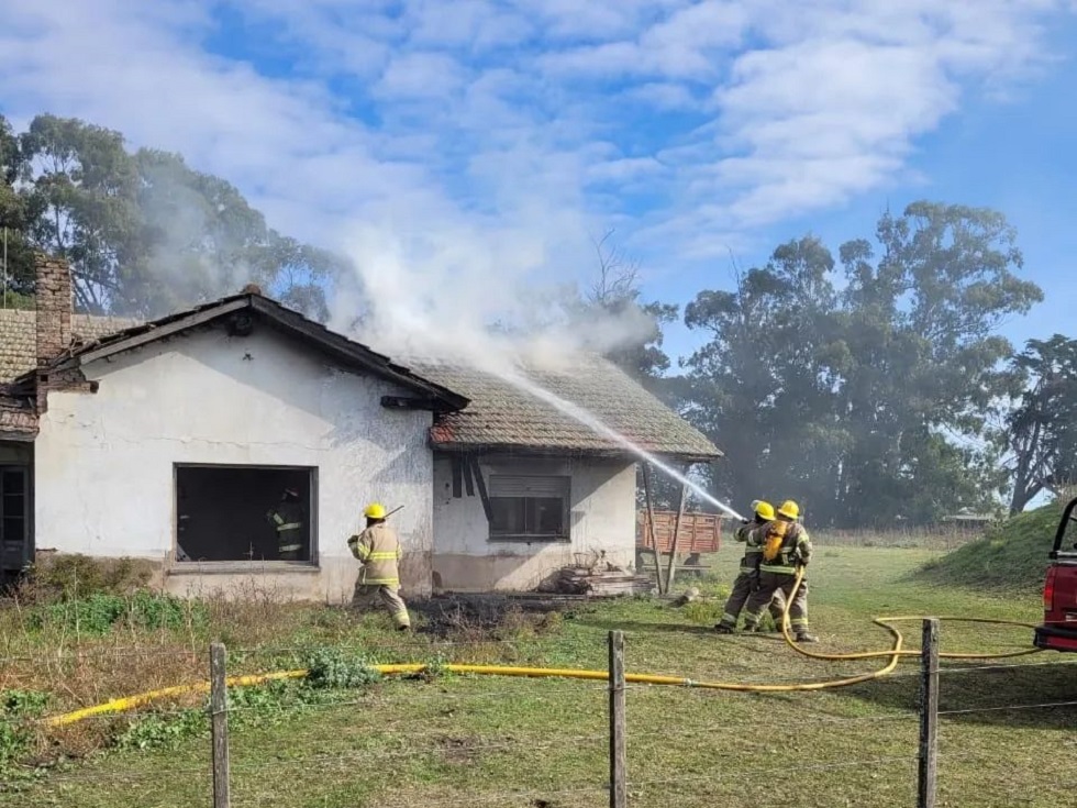 Incendio en una vivienda en la zona rural