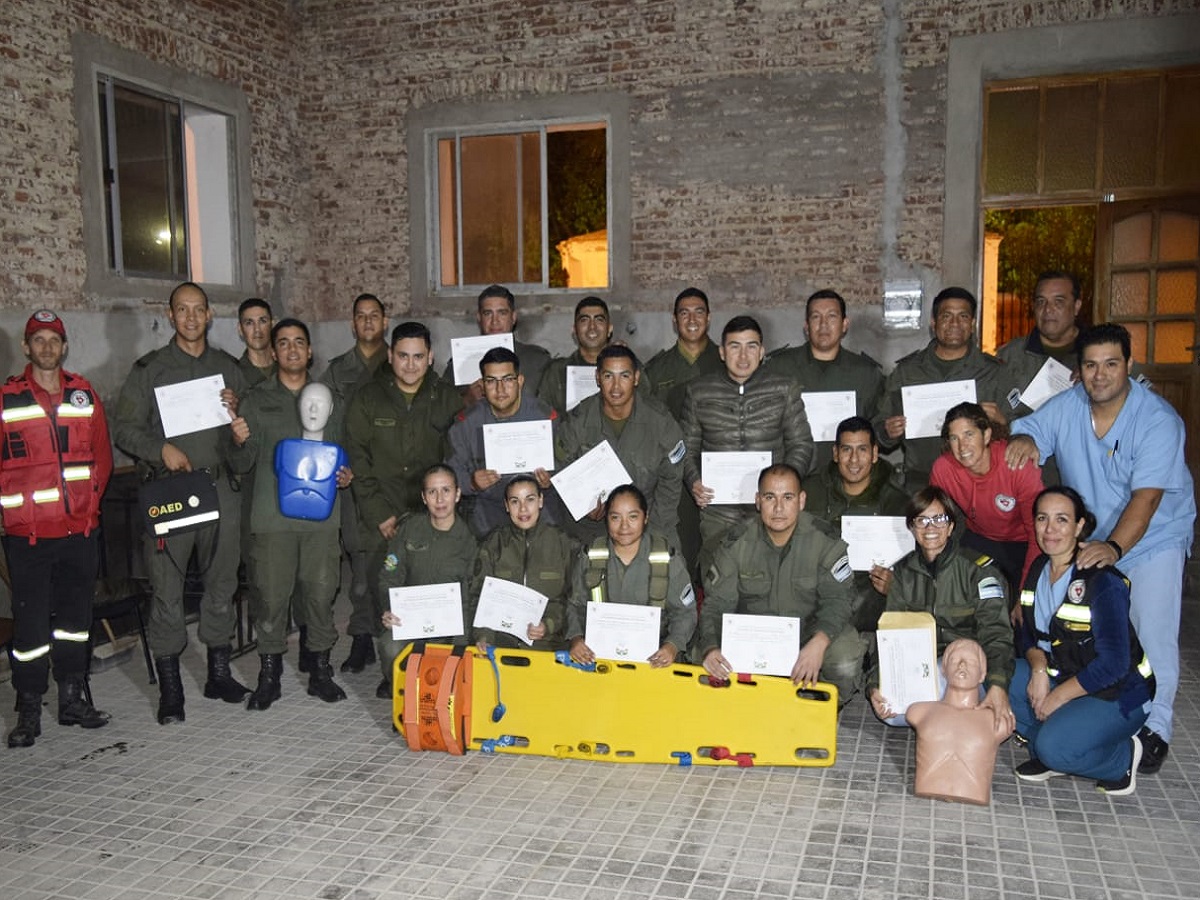 El Escuadrón de Seguridad Vial Balcarce de Gendarmería Nacional se capacitó en primeros auxilios