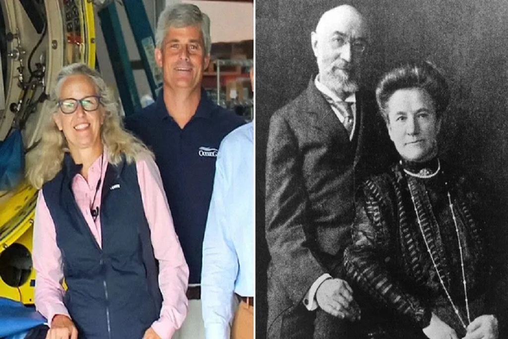 La esposa del piloto del submarino Titán es descendiente de una pareja que falleció en el Titanic